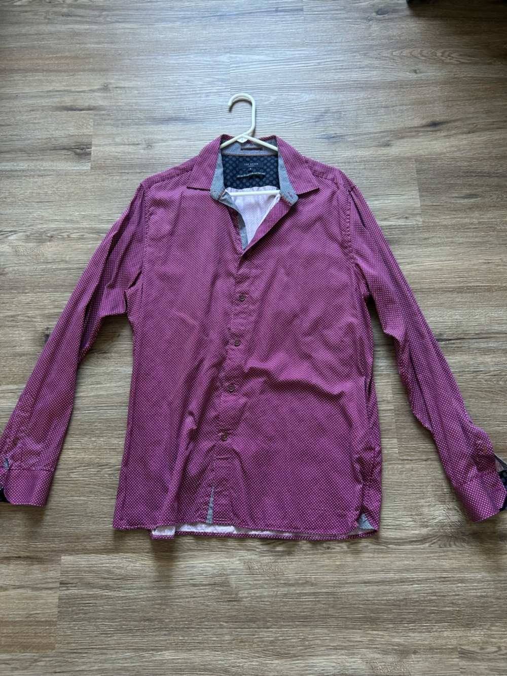 Ted Baker Mens Pink Dot Button-Up Shirt